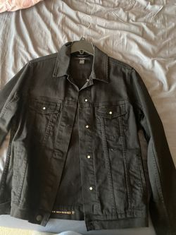 Ksubi Black Denim Jacket Size Large 
