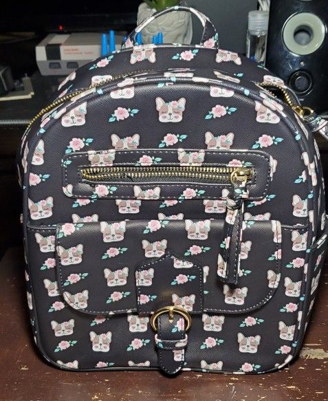 Under1sky Black Dog Design Backpack