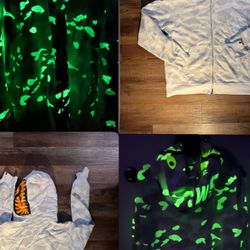 NIGO BATHING APE 2015 GLOW IN DARK SHARK HOODIE 