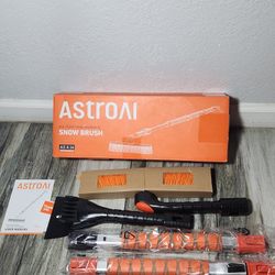 AstroAI 62.4" Ice Scrapers for Car Windshield and Extendable Snow Brush with Foam Grip and 360° Pivoting Brush Head for Christmas Car Auto Truck SUV(O