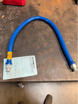 Dormont 1675BP48:  * 3/4” inside diameter * 48” long * Blue PVC-coated stainless steel commercial gas connector hose * Model 1675BP48 (hose only, not 