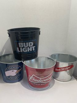 collectible metal beer buckets