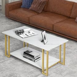 White marble coffee table