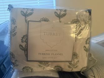 Handcrafted Turkish flannel king-size sheets