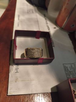 Mens 14kt Diamond Pave Ring