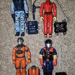 GI JOE COBRA action figure LOT Vintage 1980's HASBRO Toys