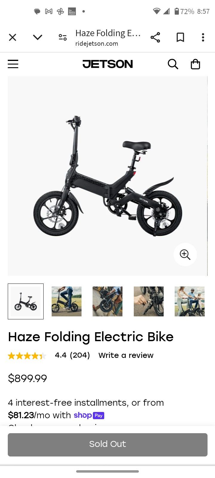 Jetson Haze Electric Folding Bike