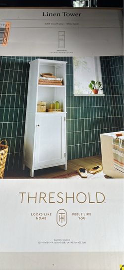 Threshold Linen Tower Cabinet White