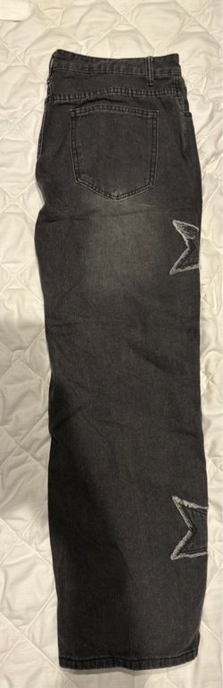 Black Denim Jeans with Star