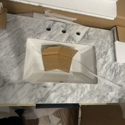 All Metal  Bathroom Single 36 Inch Vanity 