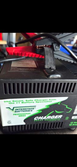 Interstate Batteries Professional Series 12-Volt Charger, a fully automatic 10-amp smart battery charger