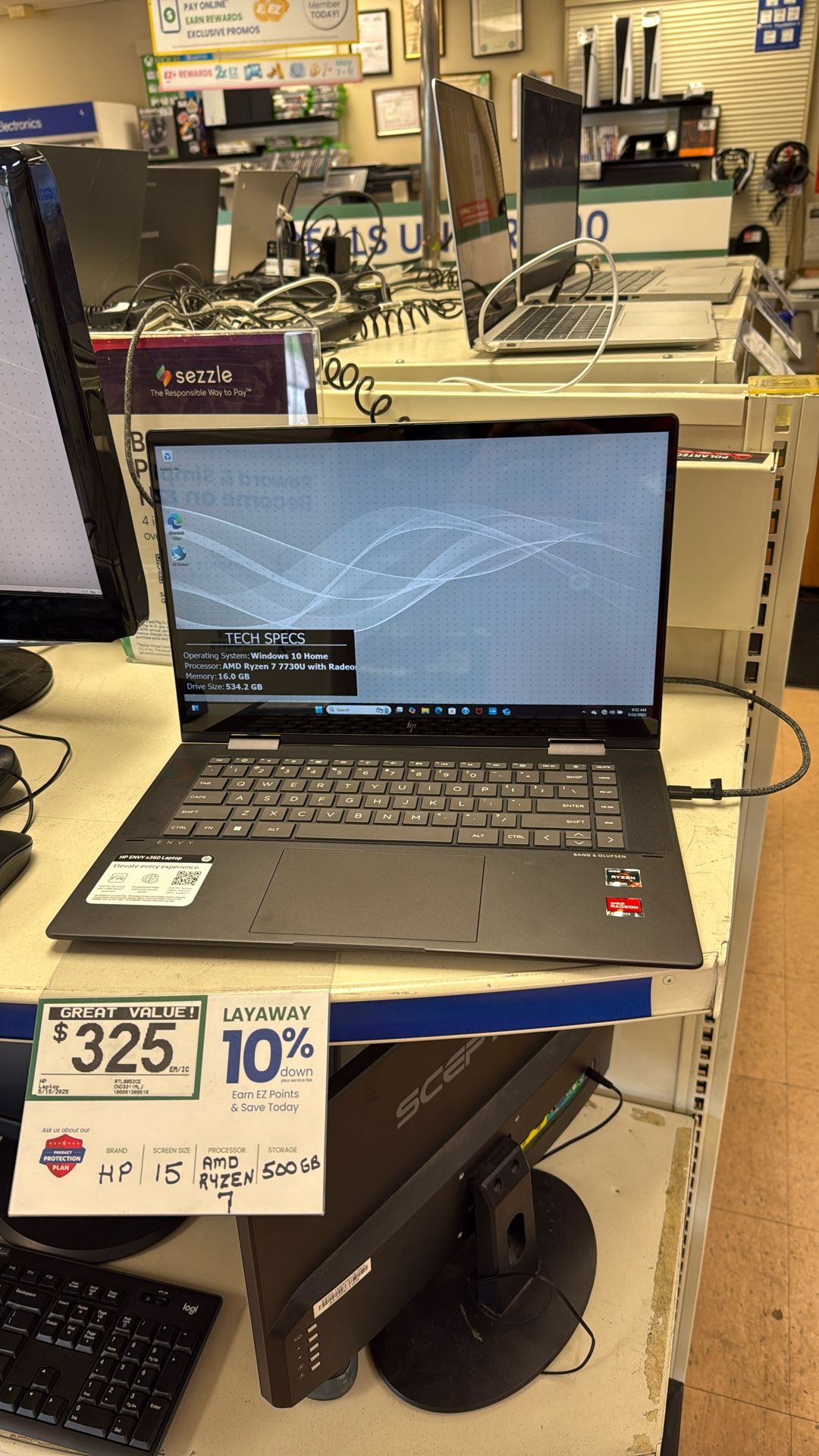 Hp 15-fh0023dx Laptop Computer Touch Screen