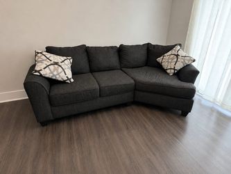 Sectional Couch, Blue -  Grey