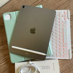 Apple iPad Air 11” M2 chip 128GB (2024 model / Gray) with keyboard and Pencil (100% battery) 