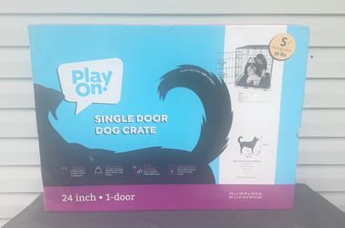 Play On 24-Inch Single Door Dog Crate