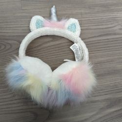 The children's place unicorn earmuffs girls one size 4 14 kids Children's Youth dress up costume 