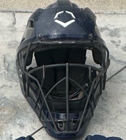 Evoshield Pro SRZ 2.0 Catchers Helmet and Legs.