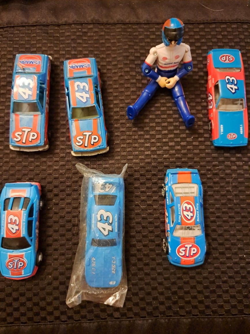 6 Vintage Richard Petty Matchbox Cars. 