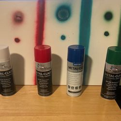 Spray Paint Cans (24 Cans Of Each Color On Hand)
