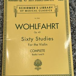Brand new Violin Book Wohlfahrt Op45 Sixty Studies