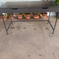 Two Drawer Desk With Cable Drawer