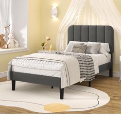 Grey Twin Bed Frame 