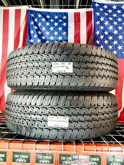 2 Used Tires LT275/70R18 CONTINENTAL CONTITRAC TR LOAD E 10PR LOAD E 80PSI LBS 275 70 18