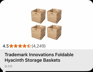 Wicker square baskets