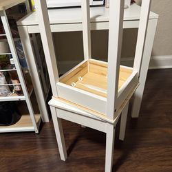 2 IKEA Hauga White Stools - Great Condition