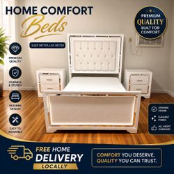 Brand new 5pcs white bedroom set are available with free delivery