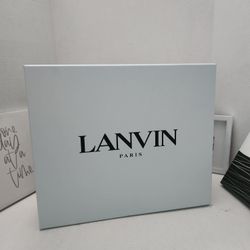 Lanvin Paris Empty Sneaker Box Pale Blue Men's Size 14.25x12x5 
