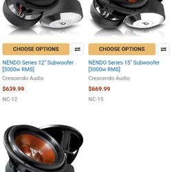 CRESCENDO AUDIO 12" NENDO D2 3K RMS 