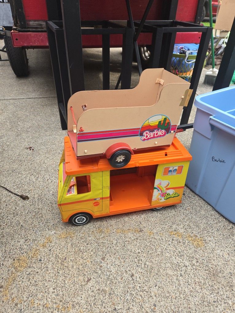 BARBIE VAN AND TRAILER Year 1970