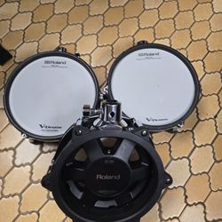 Three Roland PD-108 BC V Drum 10" Mesh Head PD108 VDrum
