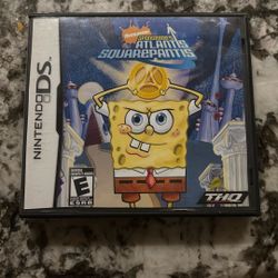DS - SpongeBob's Atlantis SquarePants Nintendo DS 2008 Details works case and game cartridge