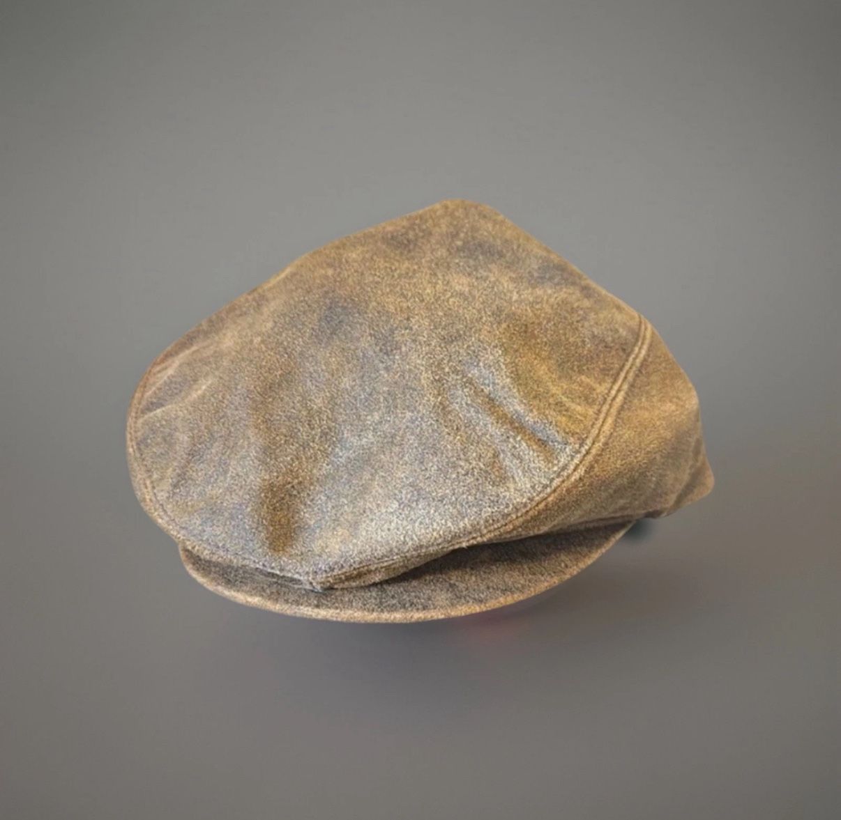 Vintage Henschel Leather Newsboy Cap 3XL Ivy Driver Gatsby Made in USA NWT