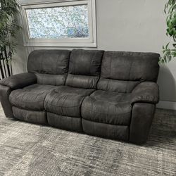 Grey Recliner Couch - Free Delivery