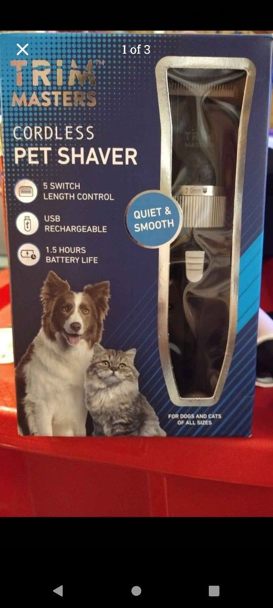Cordless pet shaver rechargeable new