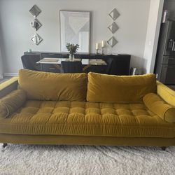 Gold Velvet sofa