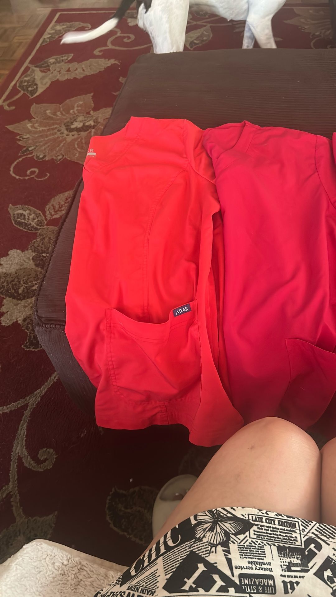 2X red scrubs