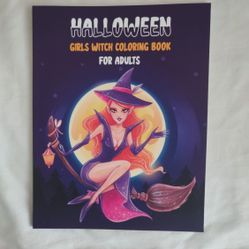 Halloween Girls Witch Coloring Book 