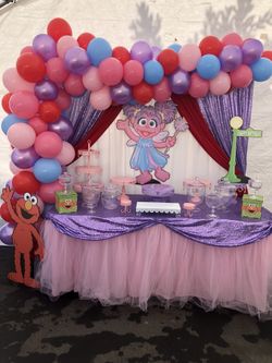 Abby and Elmo birthday party decoration