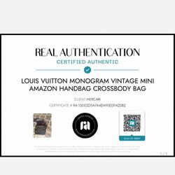 Louis Vuitton Amazon Bag WITH A CERTIFICATE OF AUTHENTICITY 