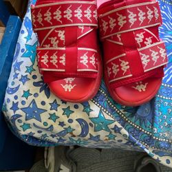 red (color way). Kappa Slides Size 8 In Men