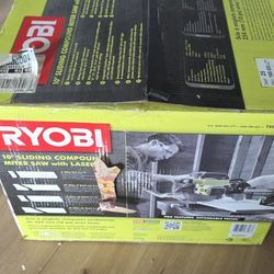 Ryobi 10" Slidding Compound Saw/laser 