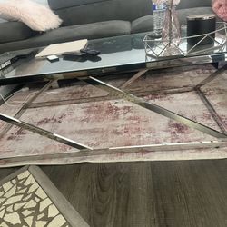 Chrome/mirror/glass Coffee Table