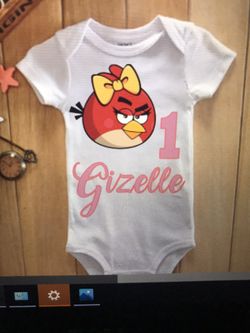 Angry birds onesies can make any color or shirt