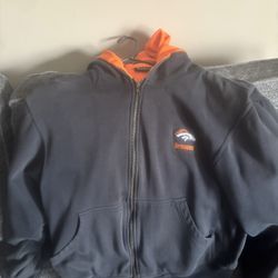 Dunbrooke Denver Broncos Jacket - Dark Blue and Bright Orange 