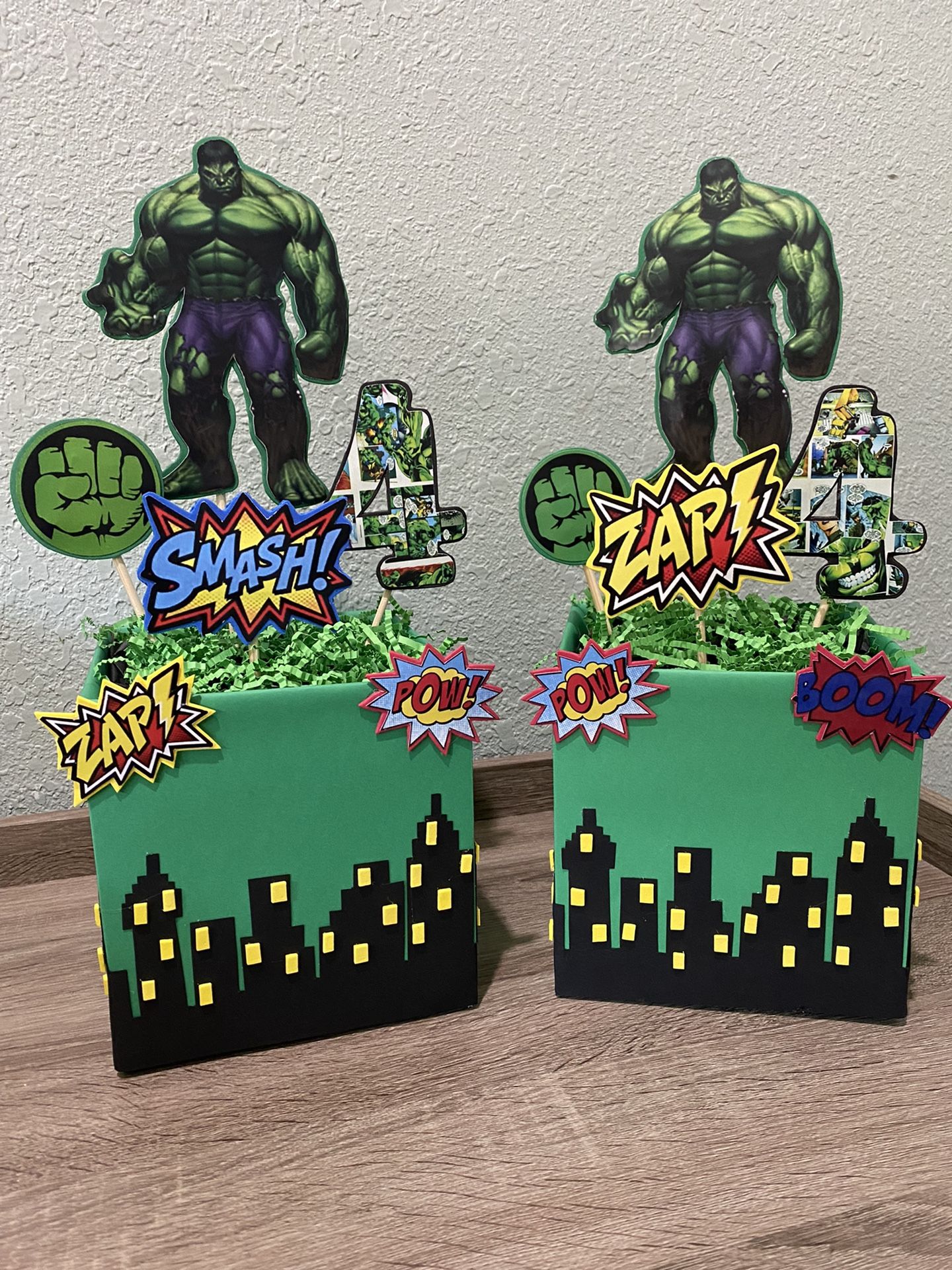 Hulk Party Centerpiece