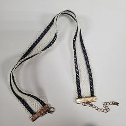 White And Black Choker